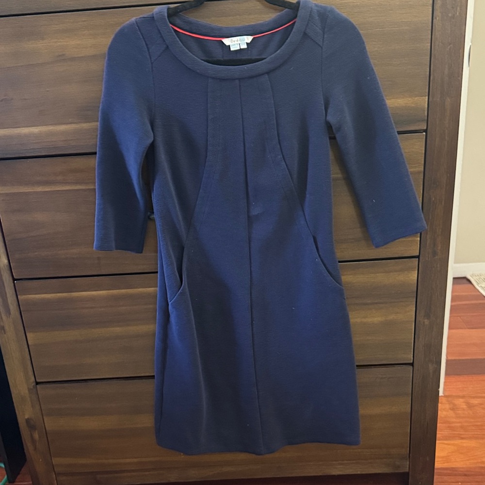 Boden Classic Navy Long Sleeve Dress